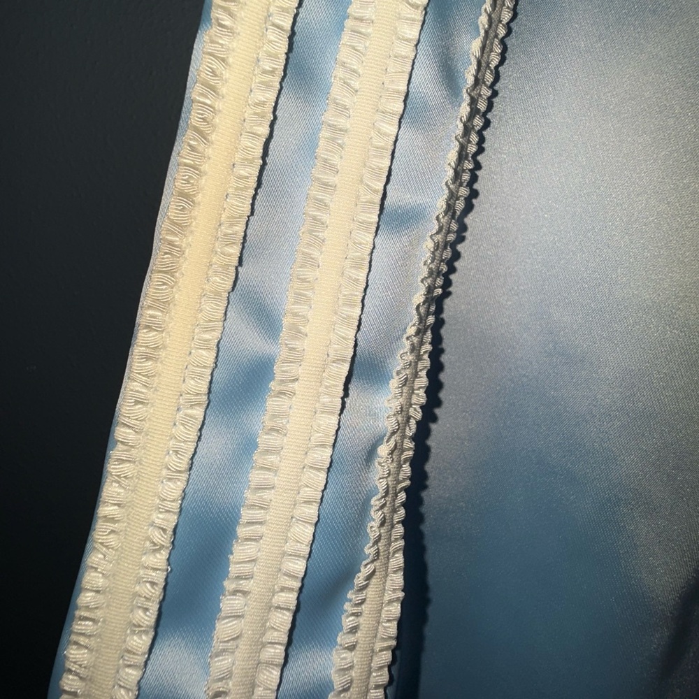 NEW Blue Adidas Satin Ruffle Track Jacket NWT